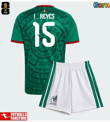 Mexiko Israel Reyes #15 Hemmatröja Barn VM 2026 Kortärmad (+ Korta byxor)